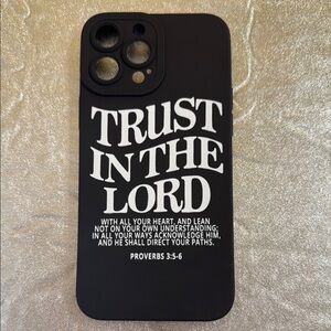 Black Minimalist Phone Case with Inspirational Text For IPhone 13 Pro Max